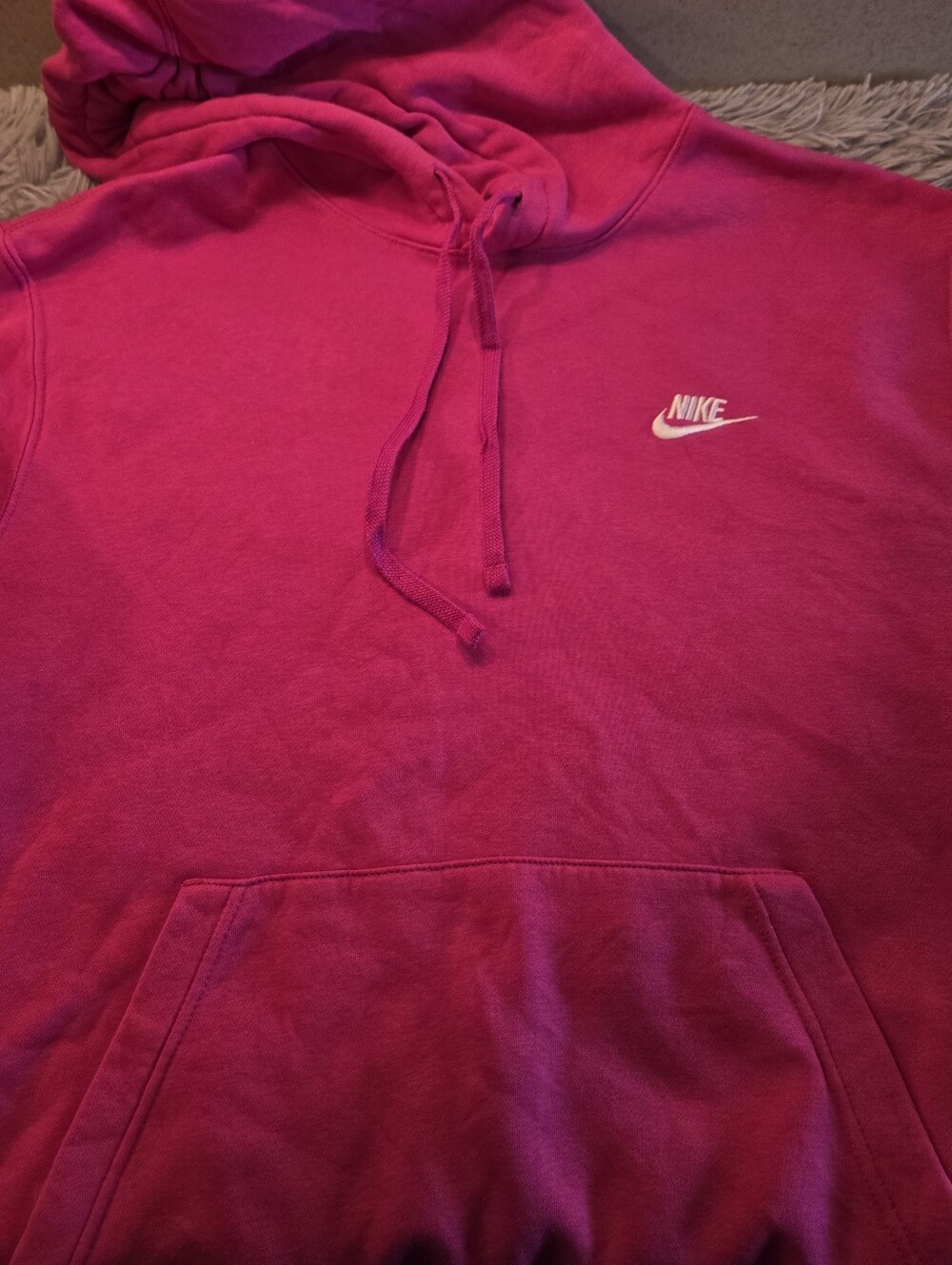 Nike Pink Pullover Hoodie with Swoosh Size Large - Picture 15 of 15